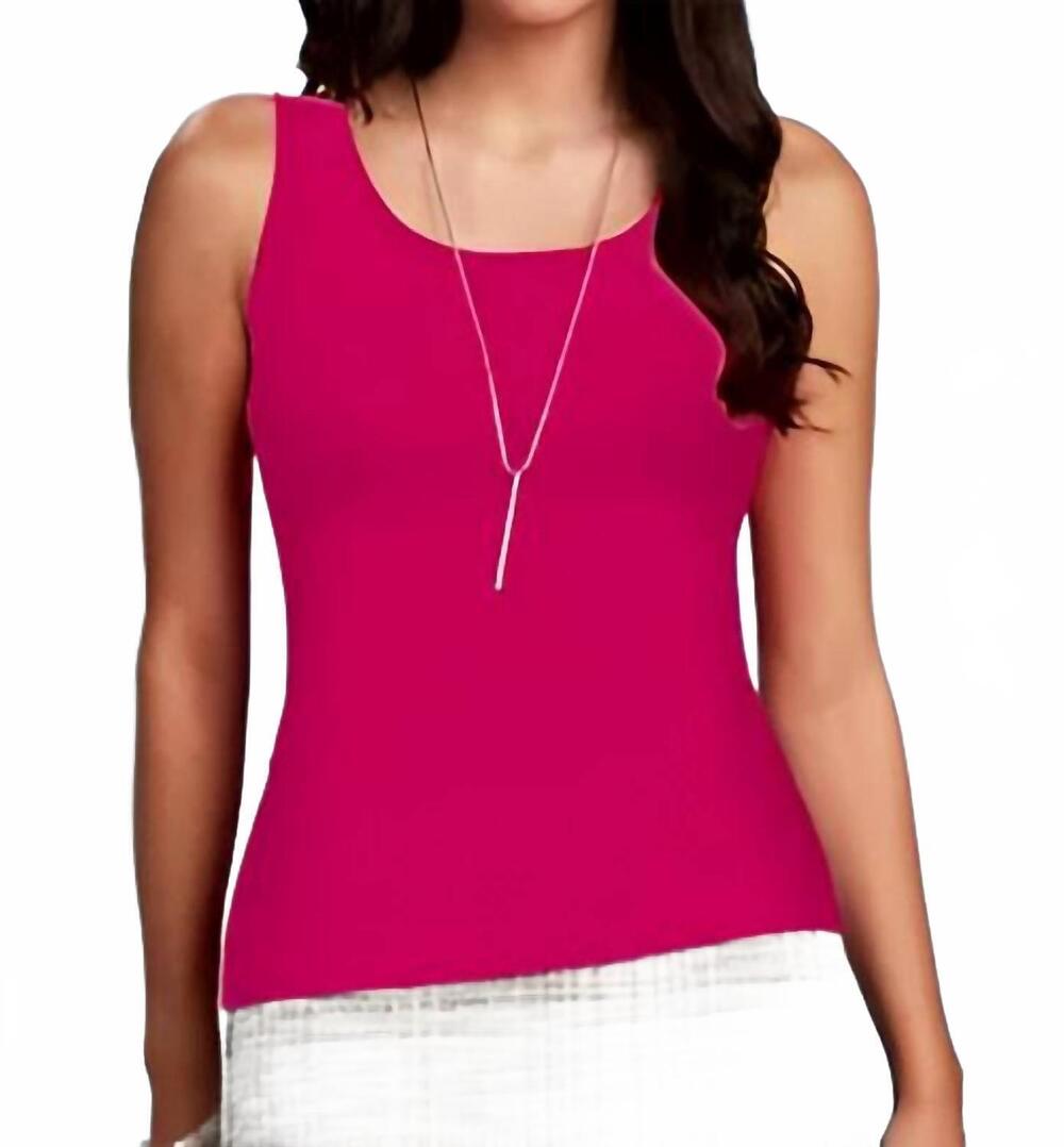 NEW JUDY P scoop neck tank top in fuschia purple
